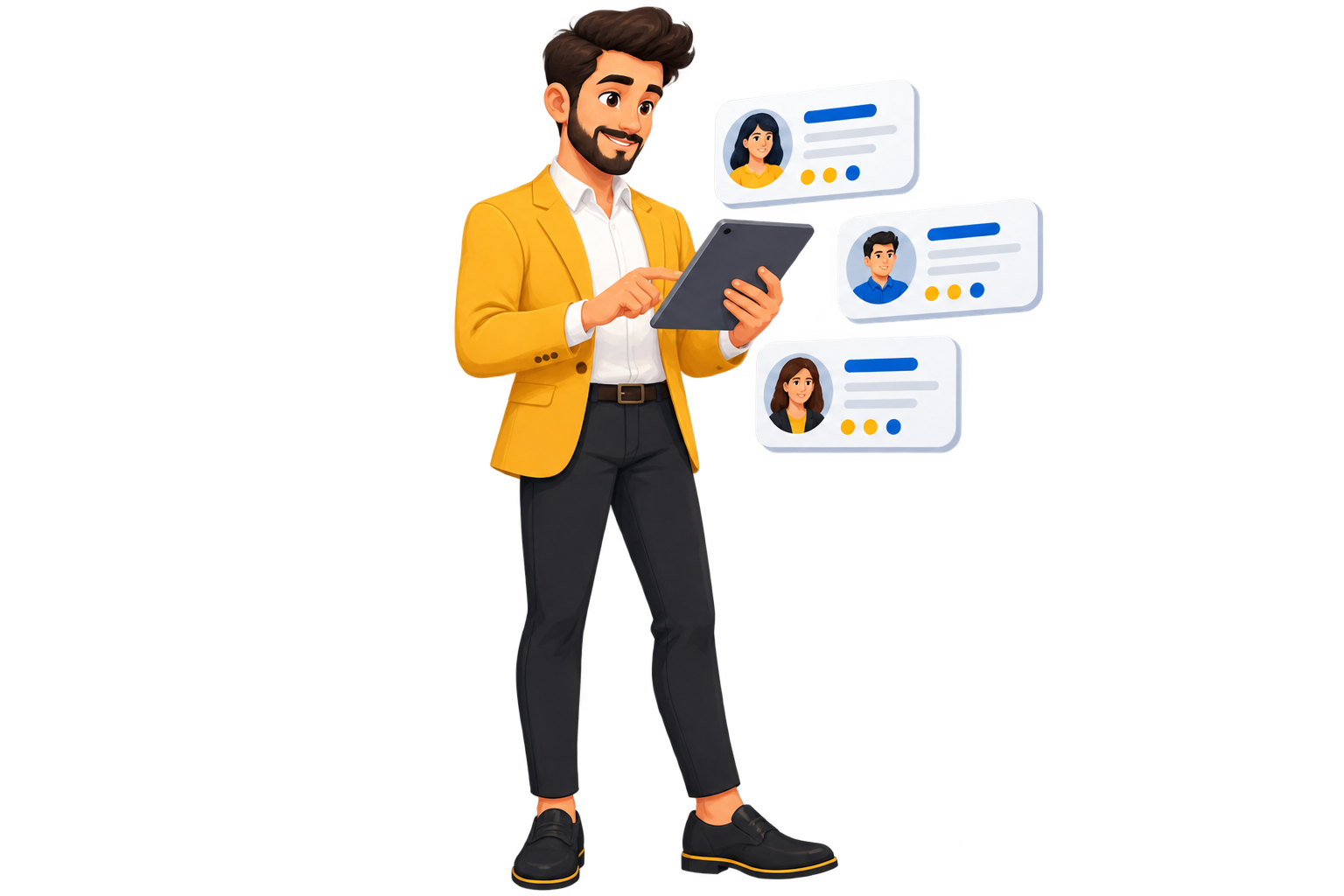 Business user viewing a customer record in Tookan Business